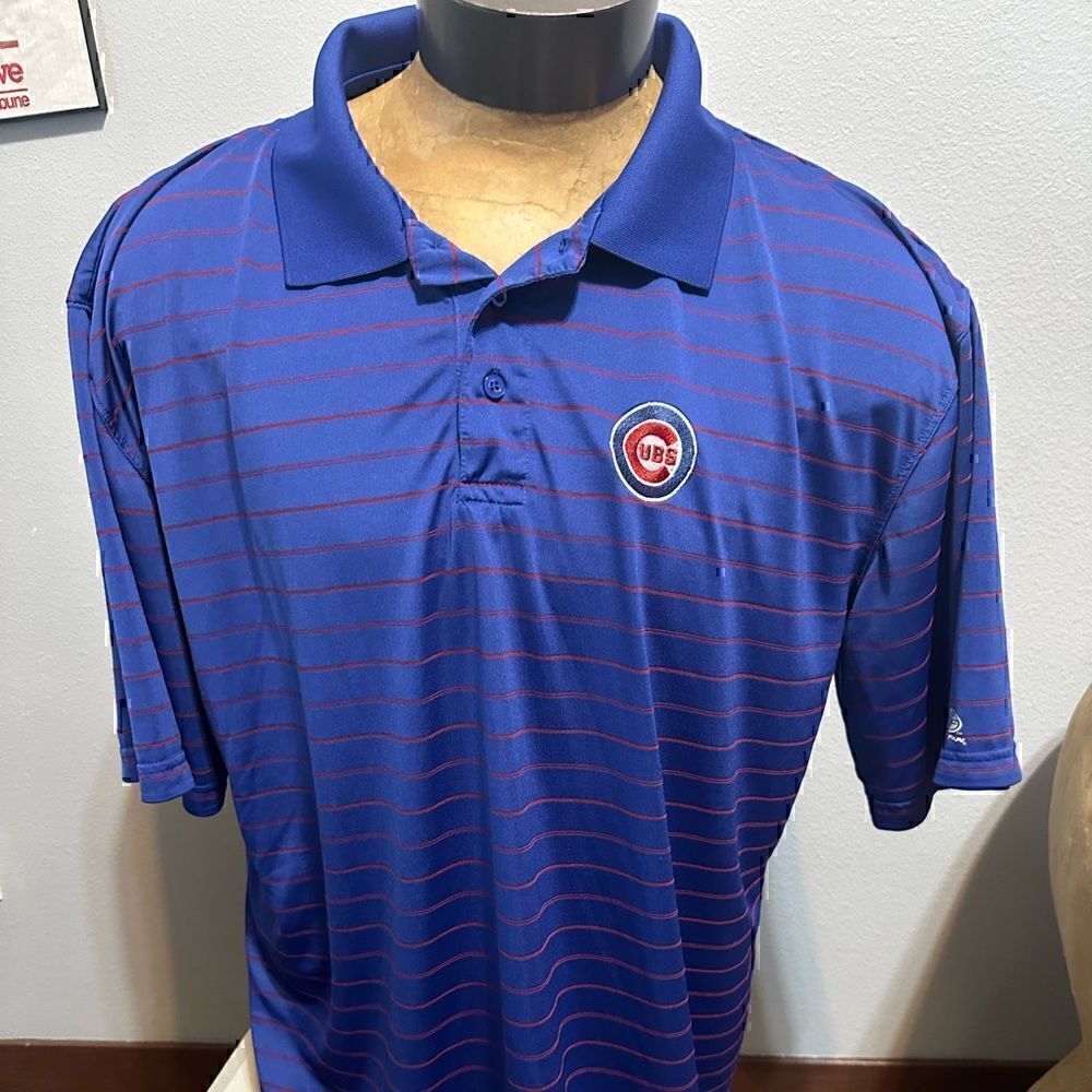 MLB Authentic Chicago Cubs Mens XXL Short Sleeve Polo